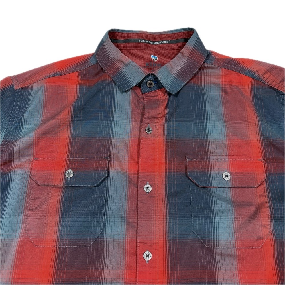 Kuhl Response Shirt Mens Large Plaid Lightweight Short Sleeve Button Up Hiking - Picture 5 of 13